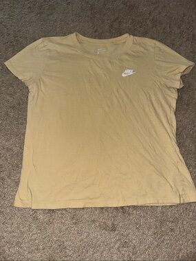 Nike Women's Short Sleeve Crew Tee in Tan